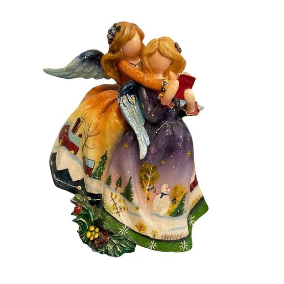 Other - Angels Caroling Christmas Painted Resin Figurine